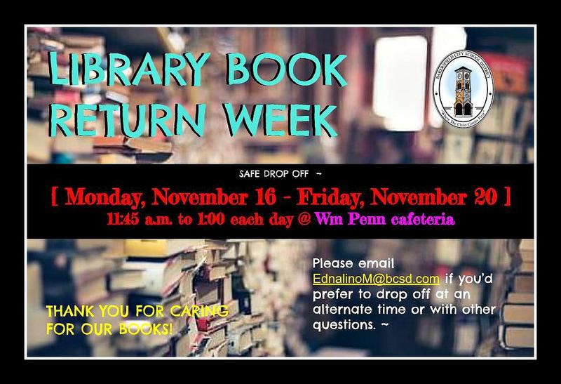 Fall Book Return Week / Library Featured Photo