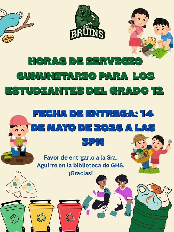 Fecha de entrega de Horas Comunitarias