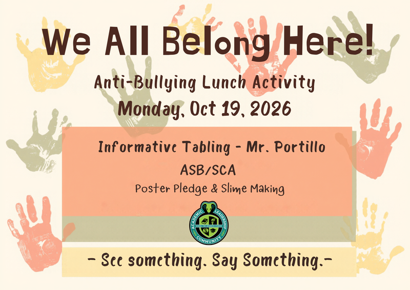 We All Belong Here! Anti-Bullying Lunch Activity!