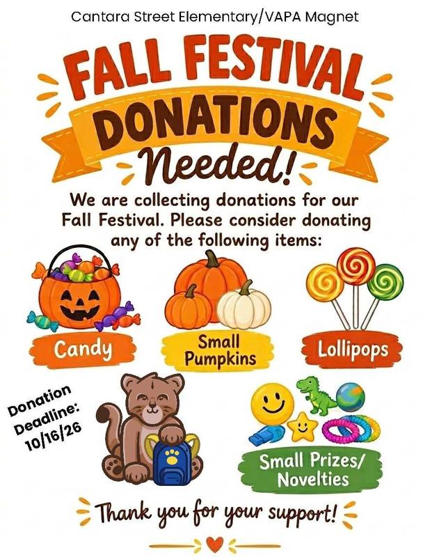Fall Festival Donation Flyer