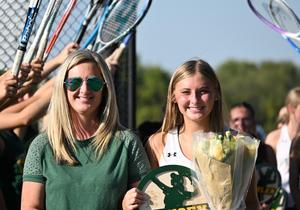Tennis players honored on Senior Night