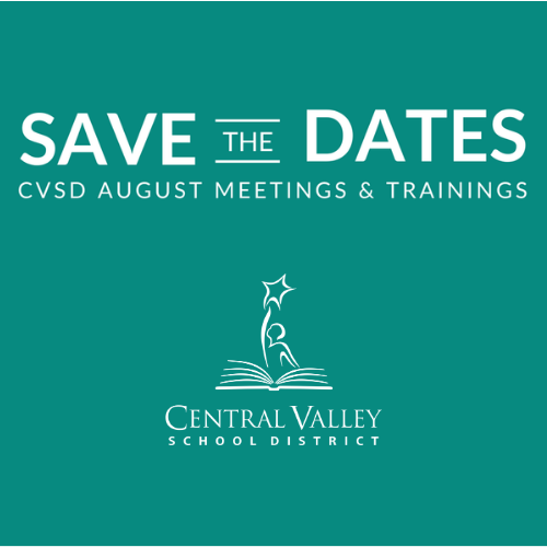 Graphic that reads Save the Dates for August
