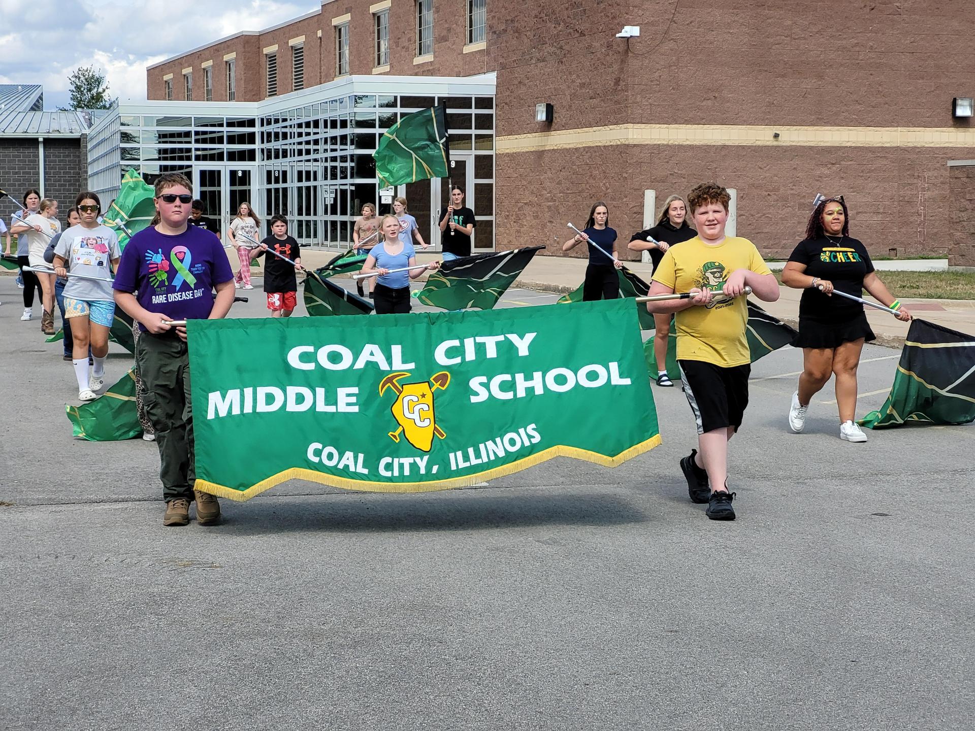 CCMS Marching Band Practicing