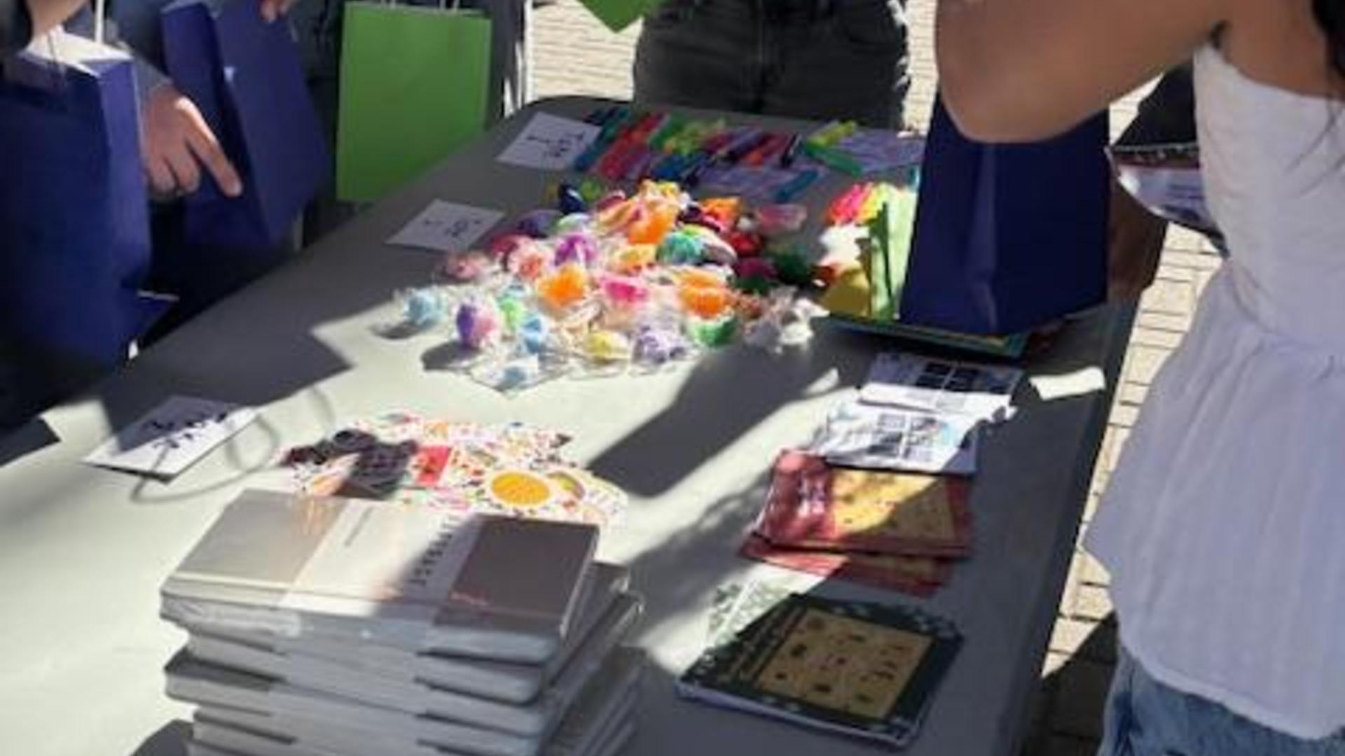 The Bring Change 2 Mind Club organized a schoolwide activity where students created their own stress-relief kits to ease stress leading up to finals. Students could select journals, stress balls, motivational stickers and bubbles for breathing exercises. Kits also included study tips and ways to maintain self care during winter break.