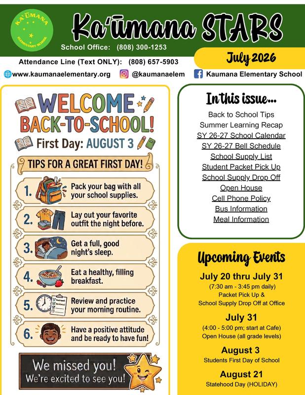 July 2026 Newsletter