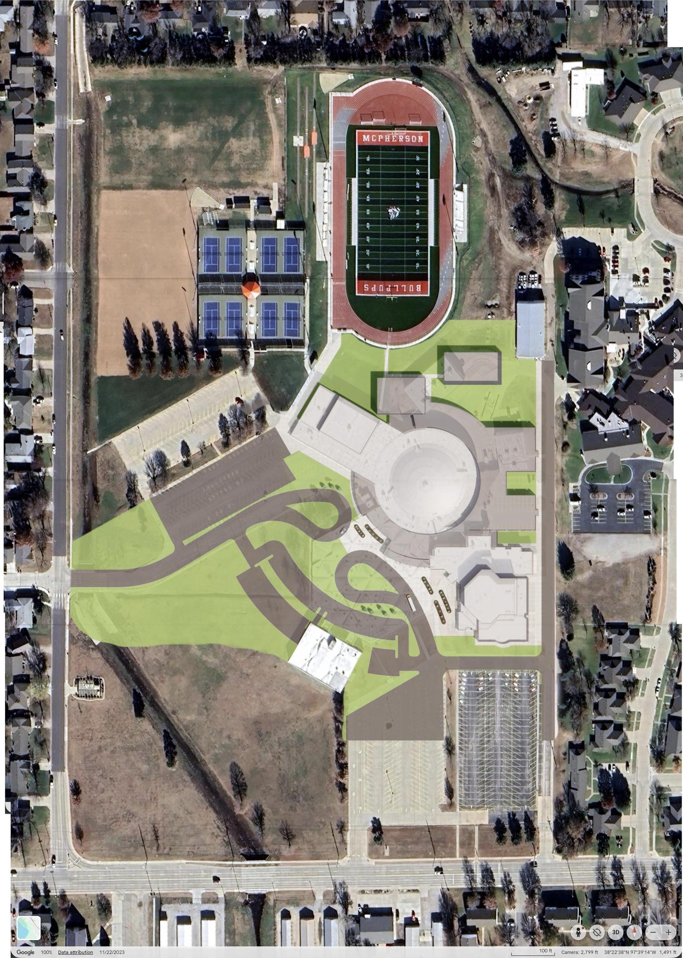 Draft siteplan for MHS