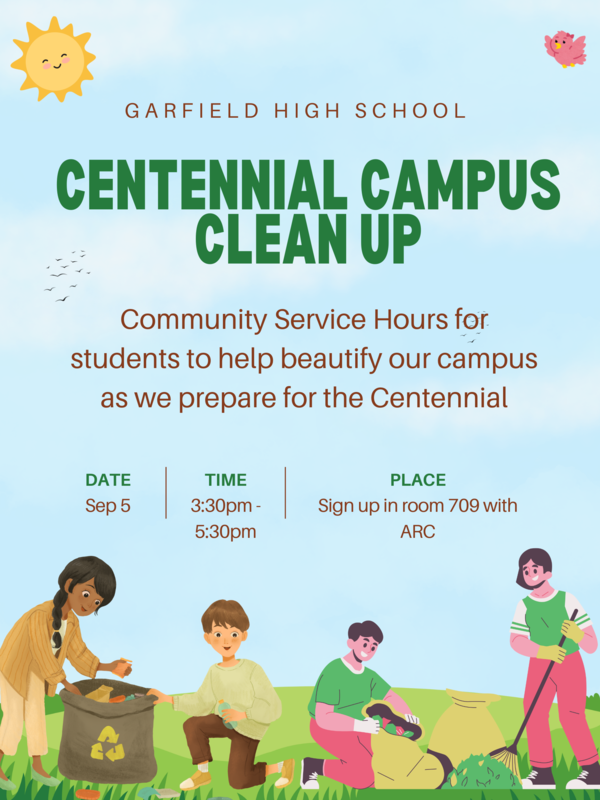 Flyer for campus clean up