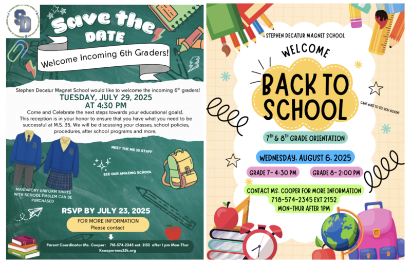Student and Family 2025- 2026 Orientation Flyer