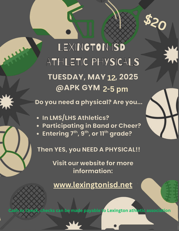 PHysicals Provided by School Flyer