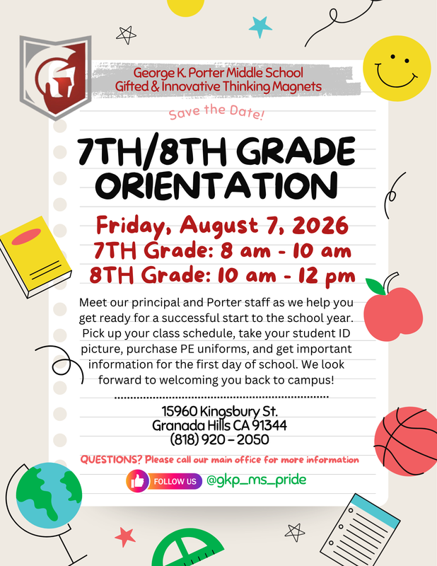 7th 8th Grade Orientation Flyer 2026