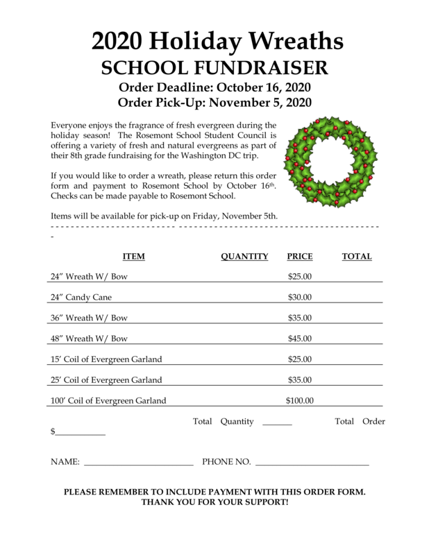 Holiday Wreaths School Fundraiser 2020