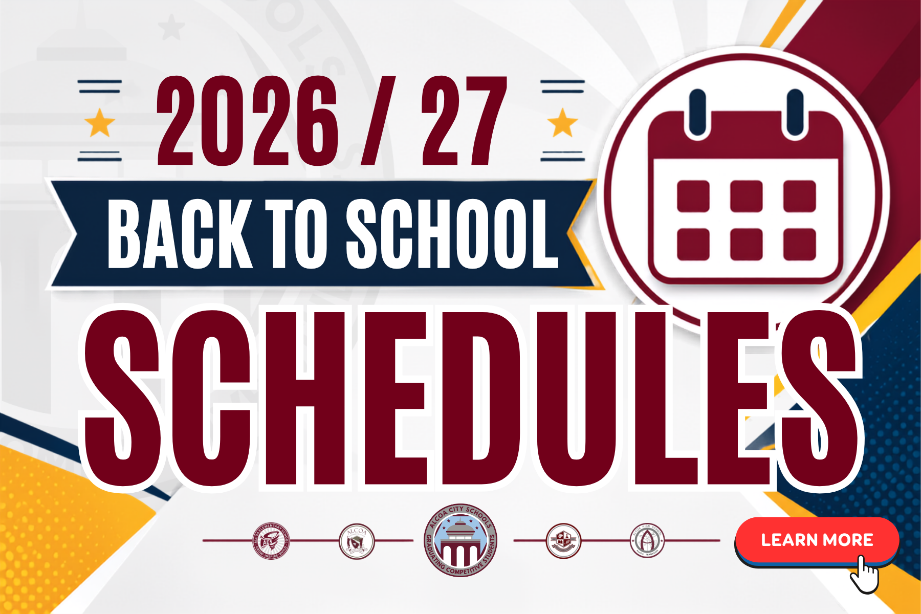 Back to School Schedule Information