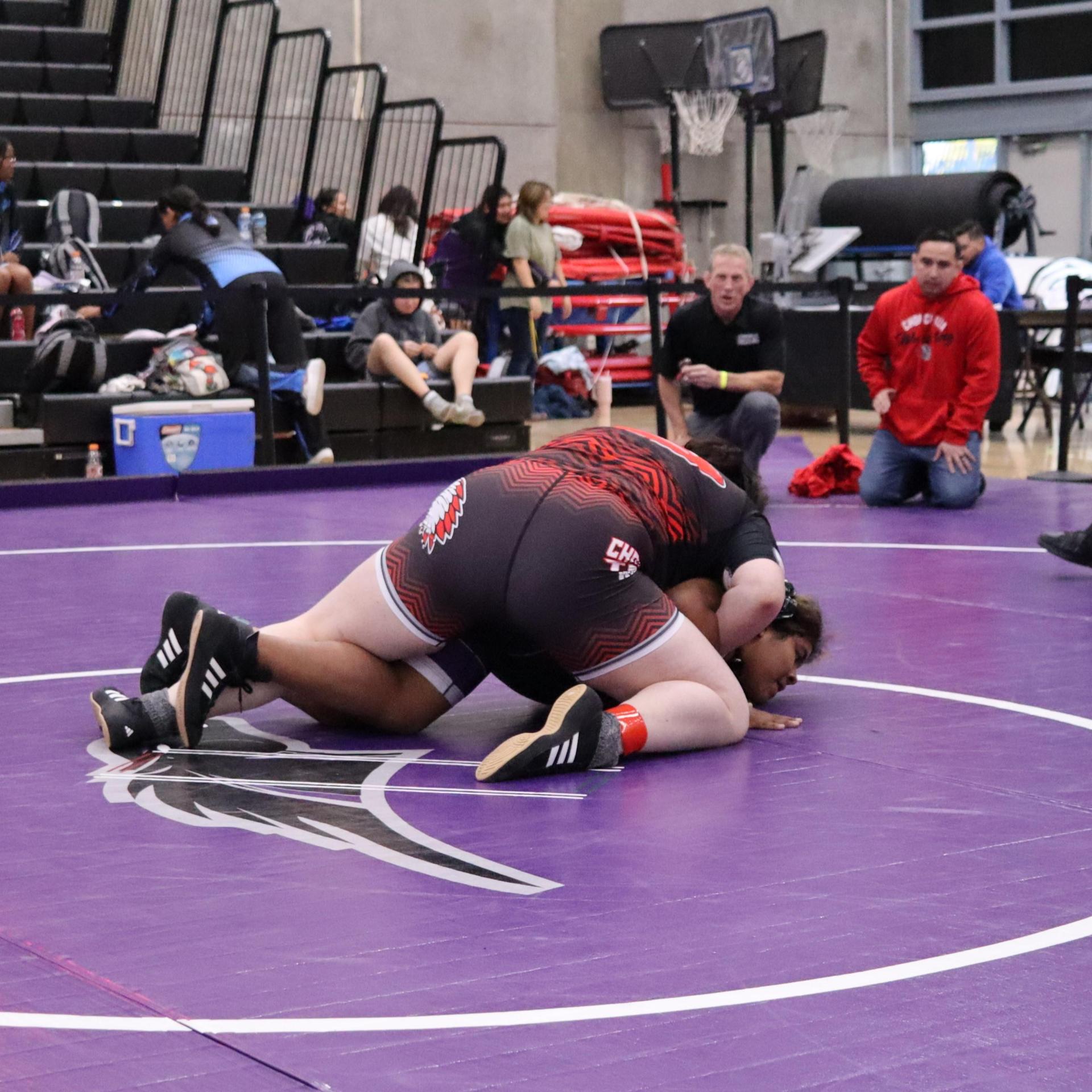 Girls wrestling at madera south