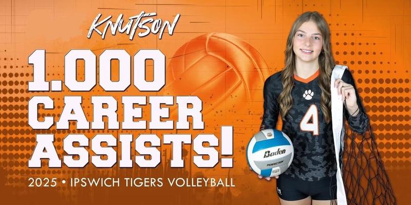 J Knutson recognition poster 1000 assists in VB