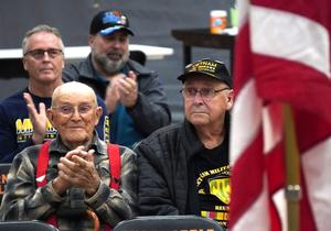 Veterans are recognized for their service.