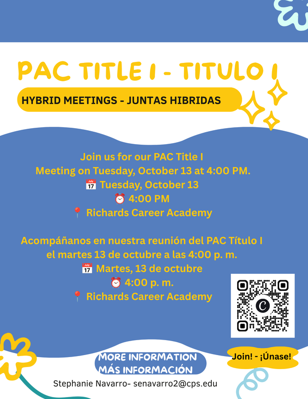 📢 PAC Title I Meeting/📢 Reunión del PAC sobre el Título I Featured Photo