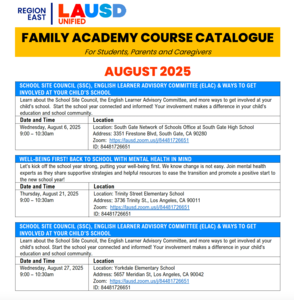 FAMILY ACADEMY COURSE CATALOGUE