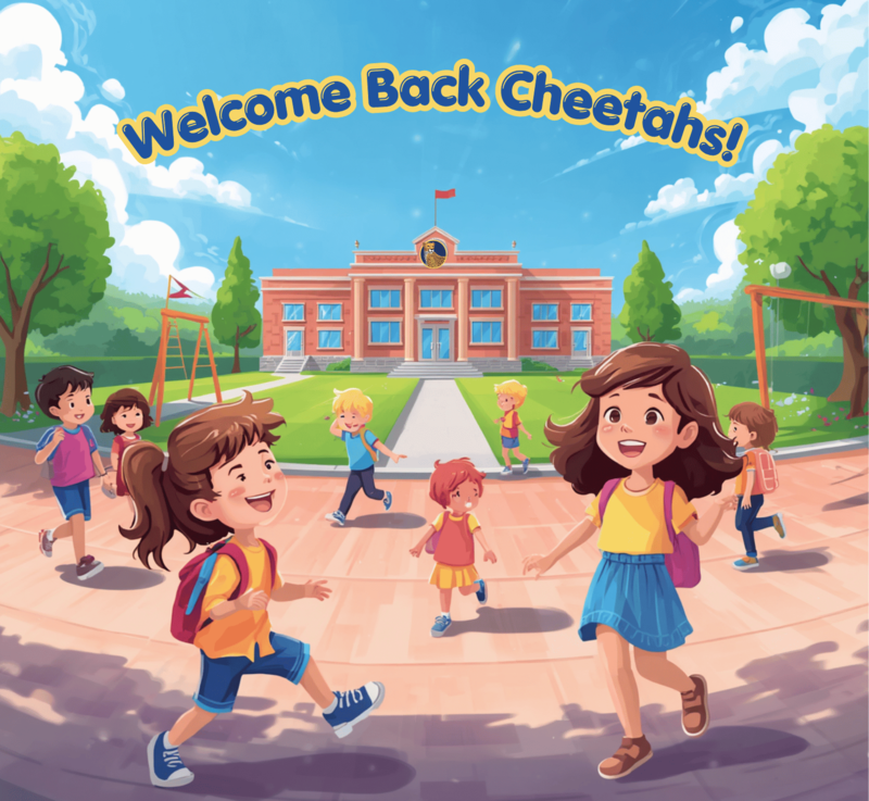 Children smiling and returning to school