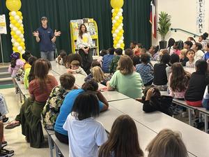 Kendra Scott representatives unveil the Yellow Library
