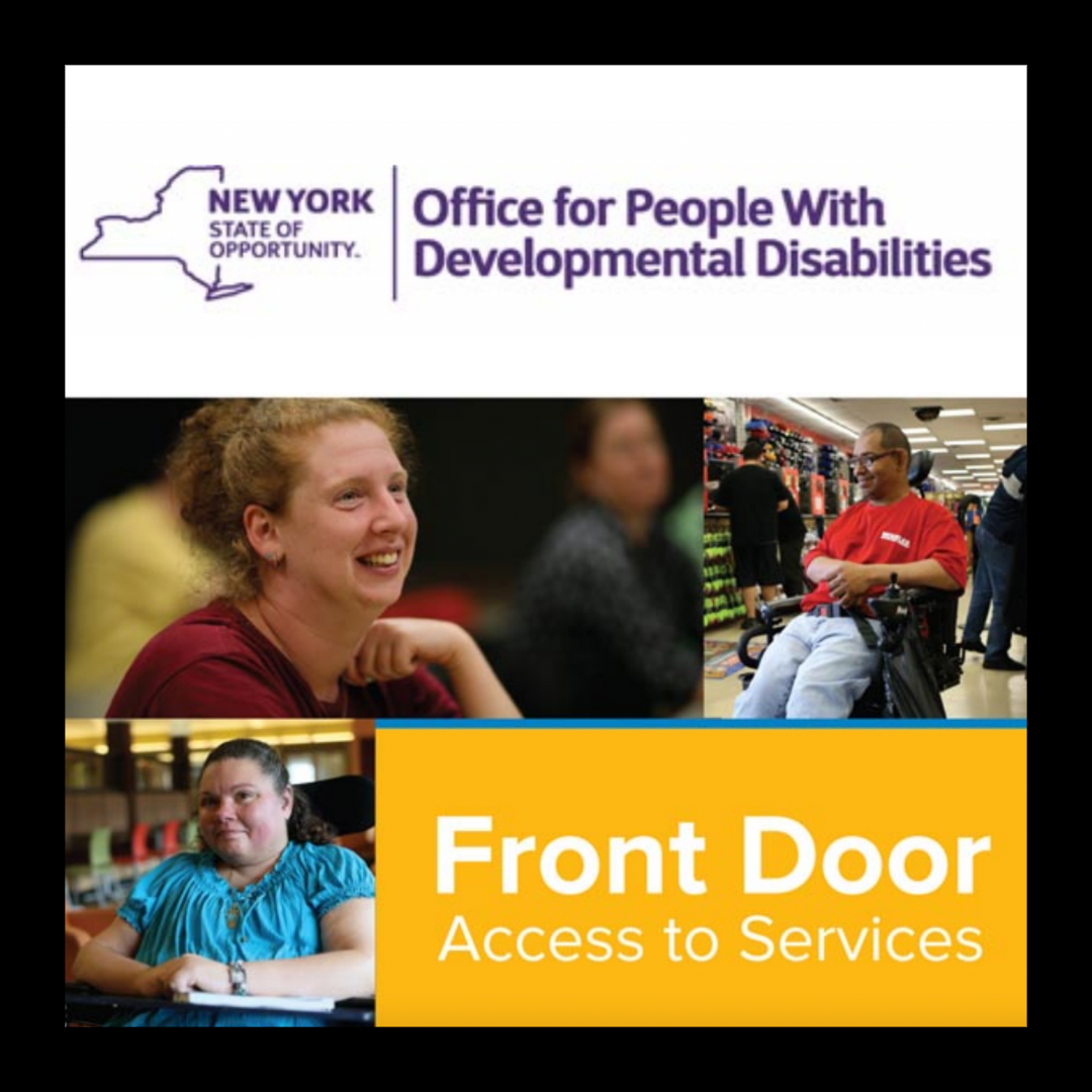 Logo of New York State's Office for People With Developmental Disabilities with smiling individuals.