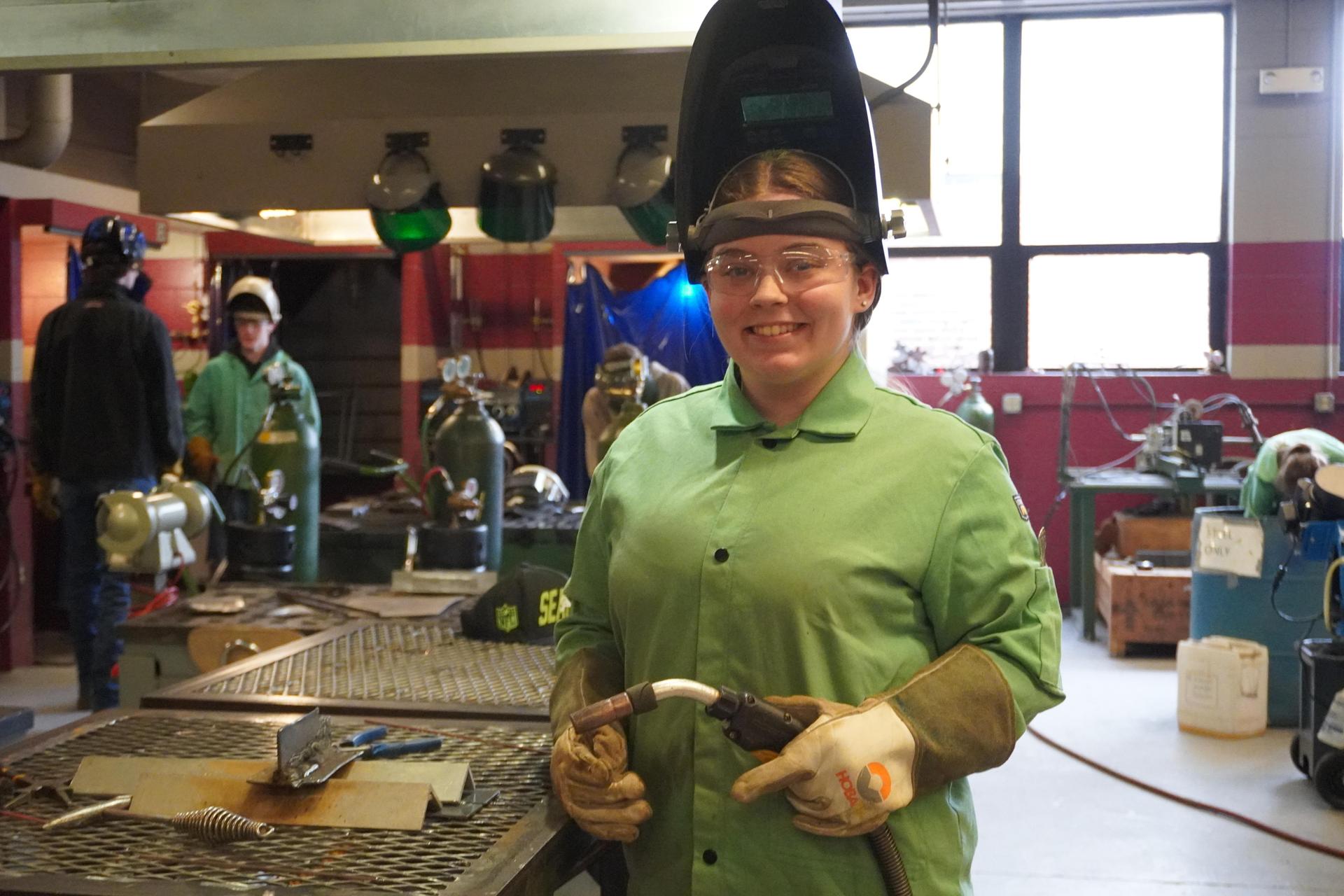 welding student Annastasia Watson