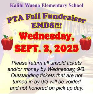 PTA fall fundraiser ends soon