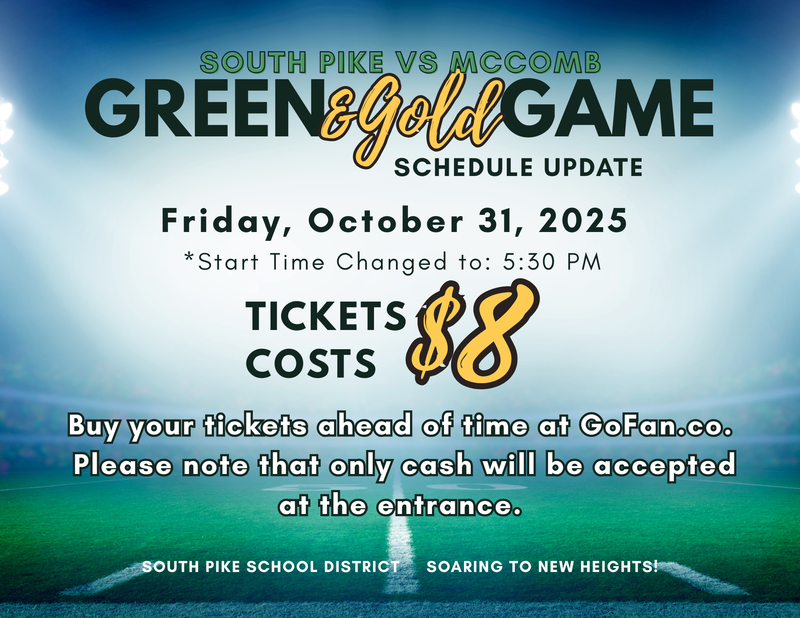 spsd green and gold game 2025