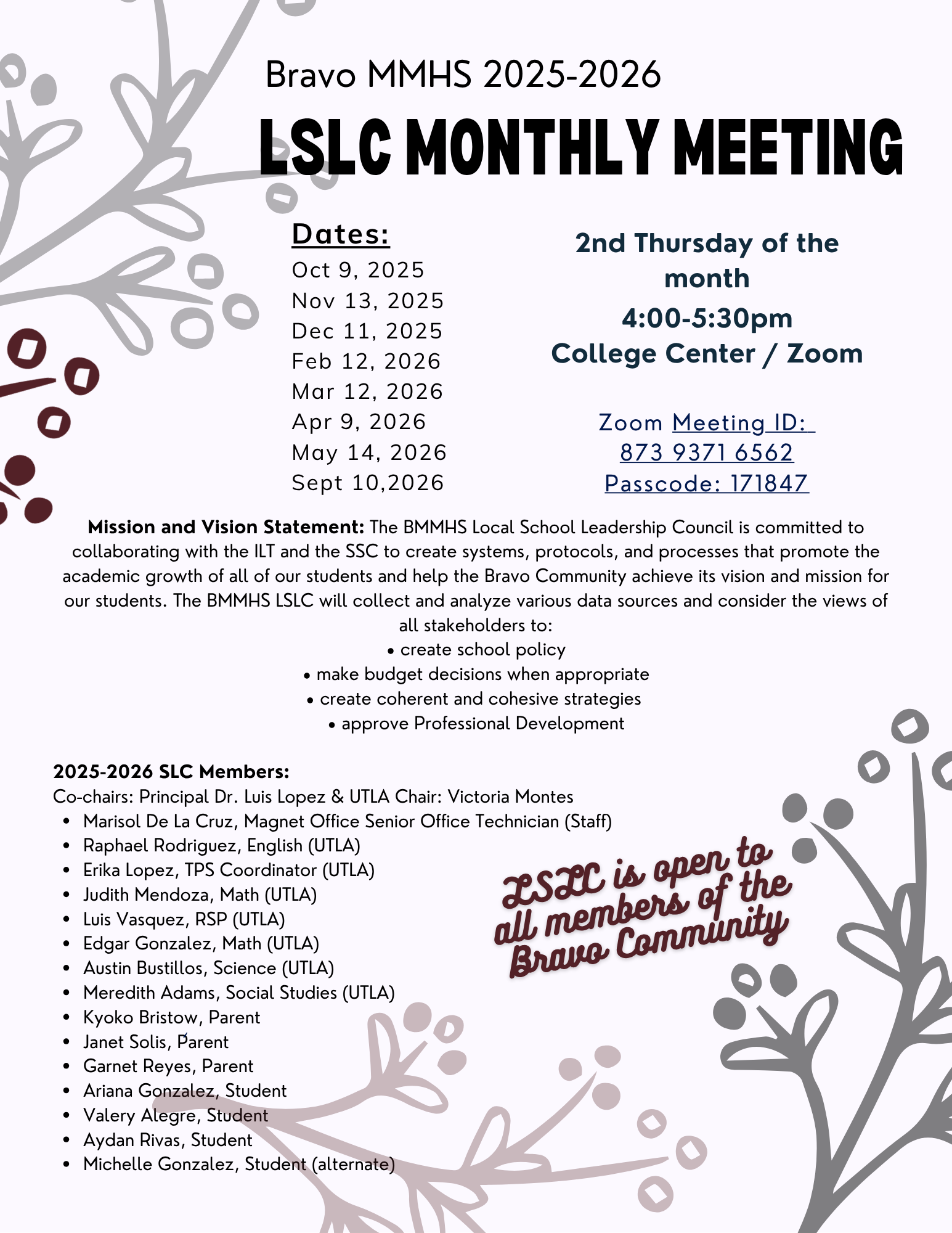 LSLC Meetings