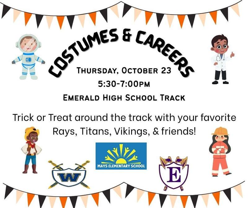 Costumes and Careers Title 1 Parent Event, Oct. 23 from 5:30-7:00PM