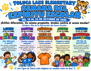 Semana del Espiritu Escolar-del 19 al 23 de Octubre de 2026