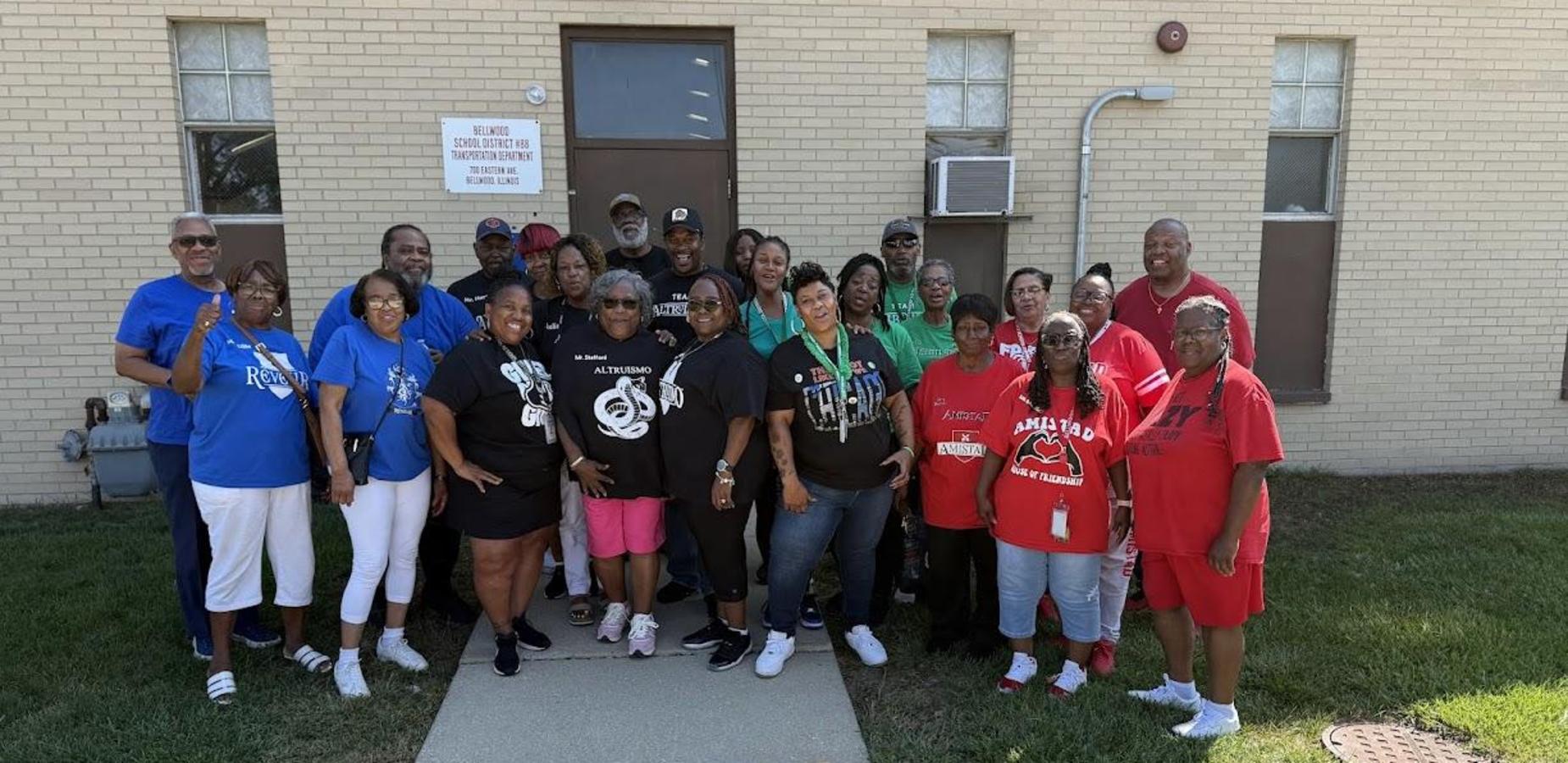 Transportation department repping their house colors.