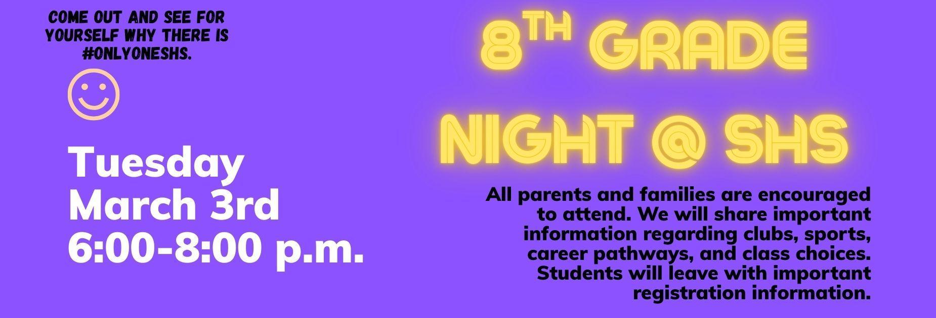 8yj Grade Night @ SHS!