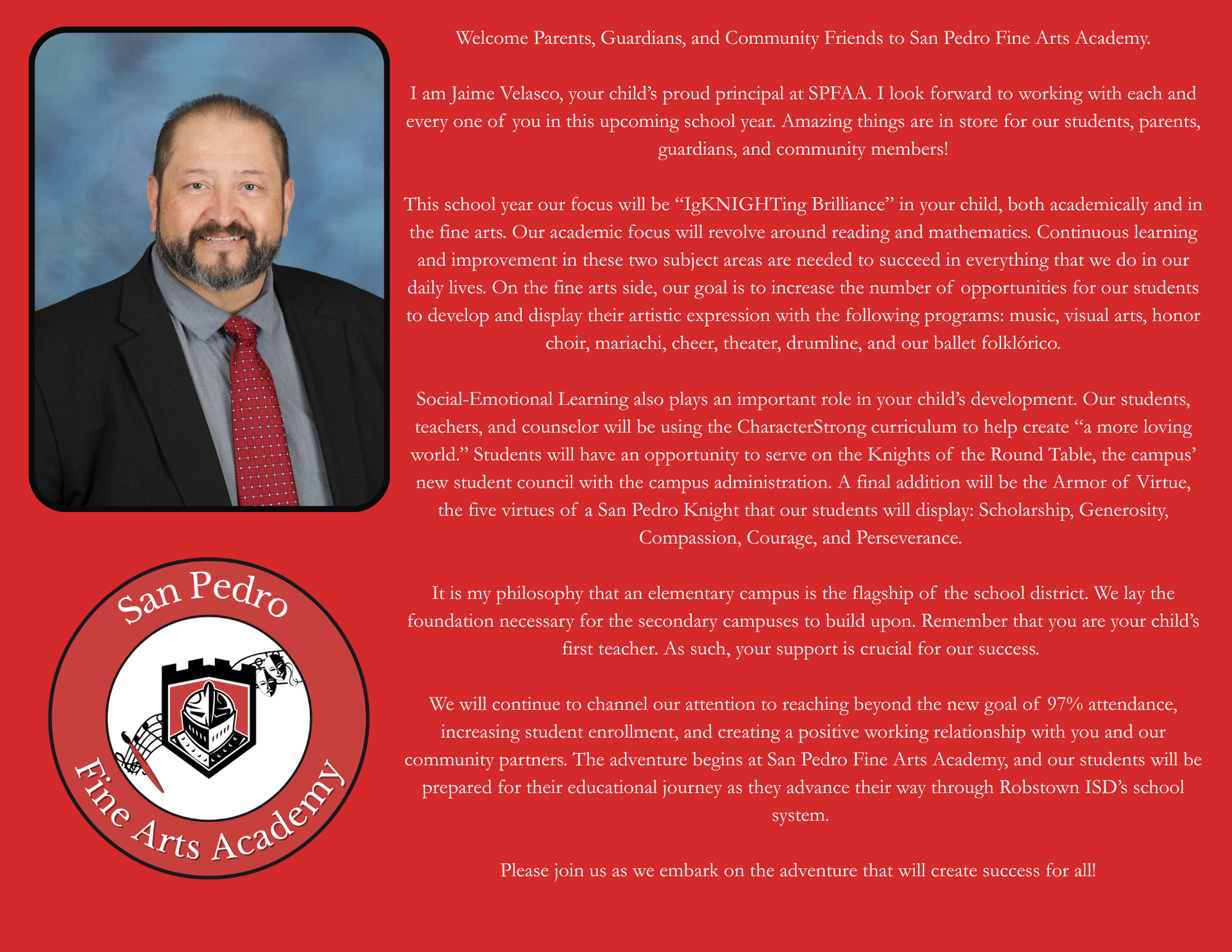 Mr. Jaime Velasco, Campus Principal