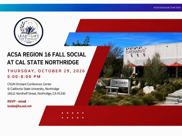 ACSA Region 16 Fall Social Flier