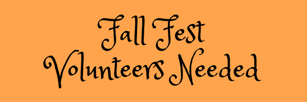 fall fest volunteers needed
