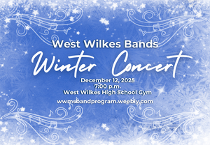 Band concert December 12th at 7:00 p.m. at WWHS.