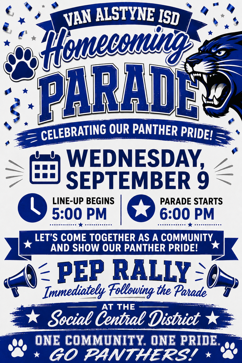 Homecoming Parade Set for Sept. 9 | Motorists Should Expect Road Closures Thumbnail Image