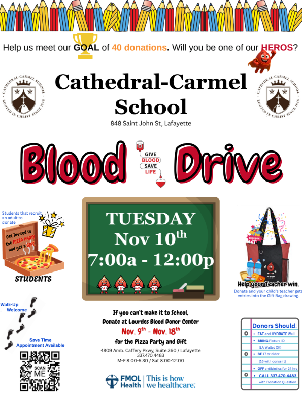 Lourdes Blood Drive - Nov. 10 Featured Photo