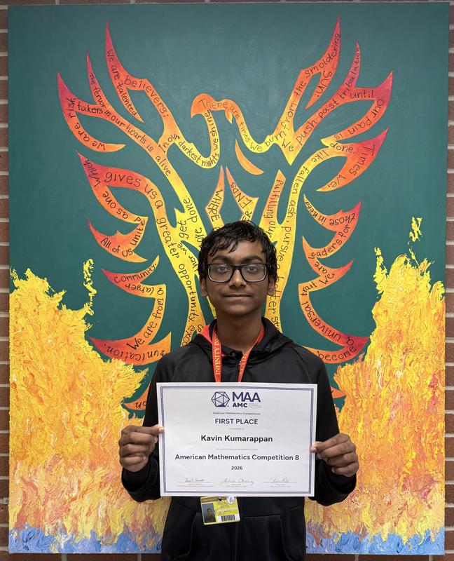 Infinity 8th Grader Earns National Recognition in Mathematics Competitions
