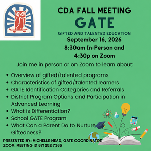 CDA Fall GATE Meeting