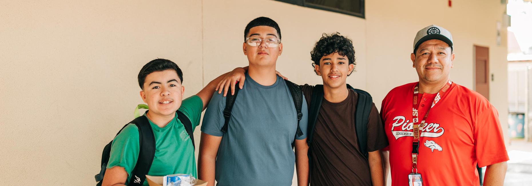 Students with teacher