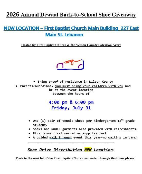 Dewaal Shoe Giveaway Flyer with instructions