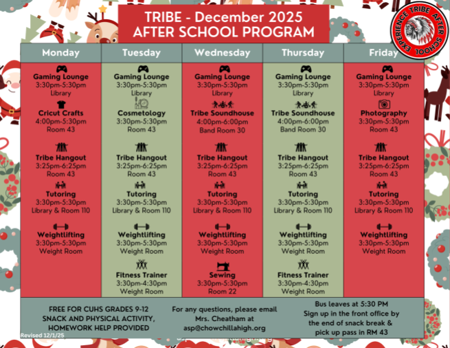 ASP December Schedule