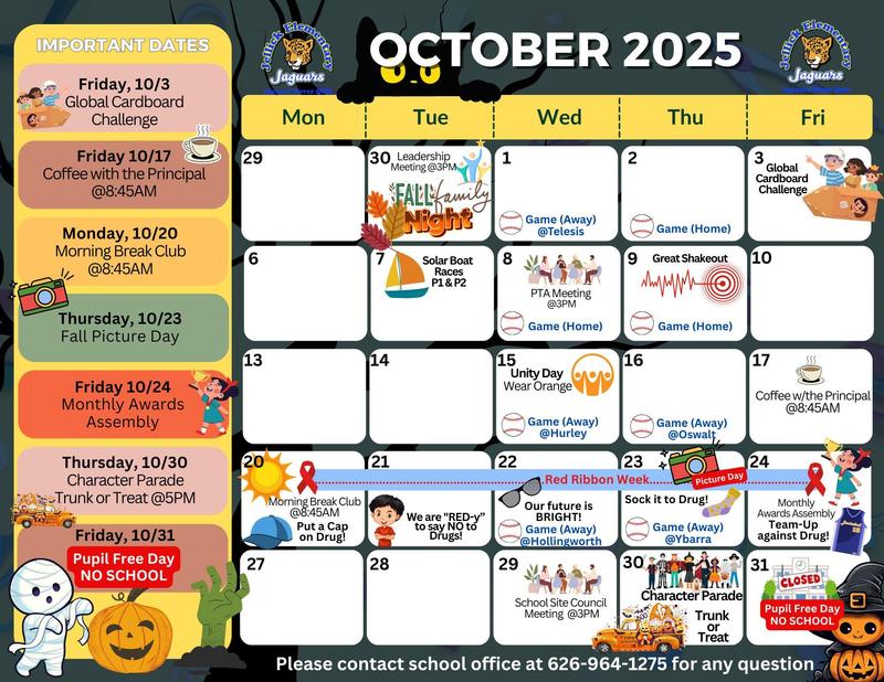 October Calendar Featured Photo