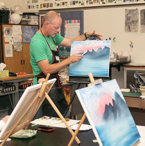 Bob Ross Landscape Oil Painting