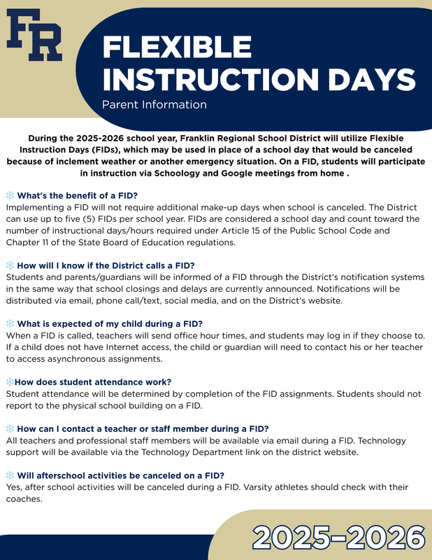 document details the expectations for a flexible instruction day at the franklin regional school district.