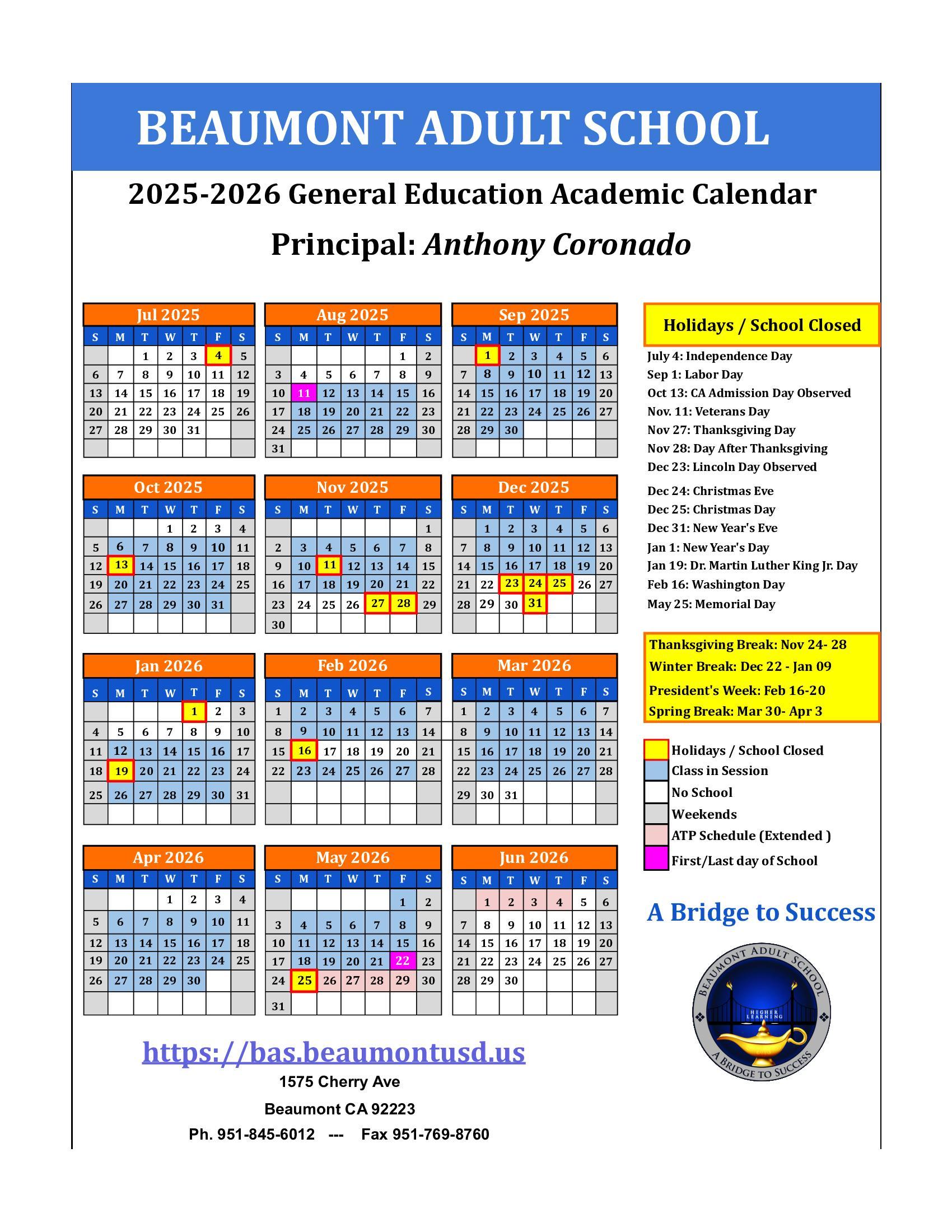 25/26 calendar