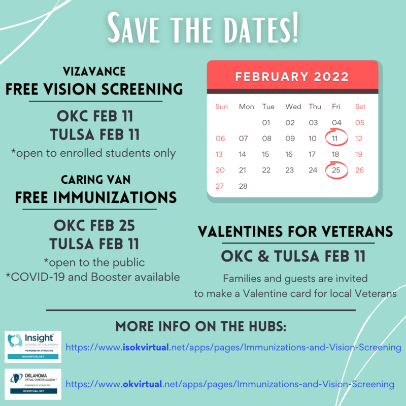 Save the Date - Immunizations and Free Vision Screening