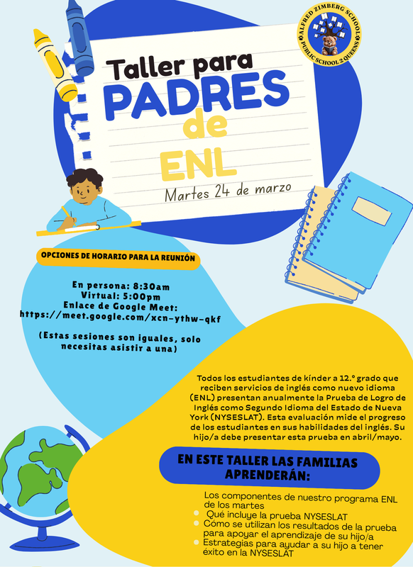 Flyer for ENL workshop