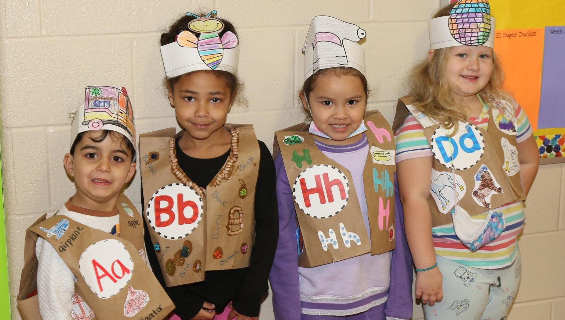 PK students show off letters in the alphabet fashion show